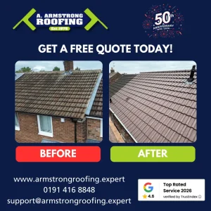Brown concrete roof transformation
