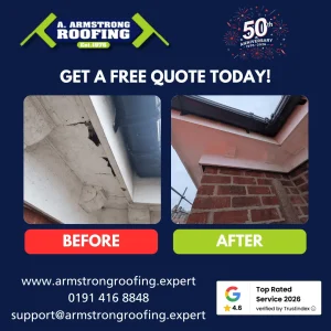 Damaged white soffit board replaced with new boards